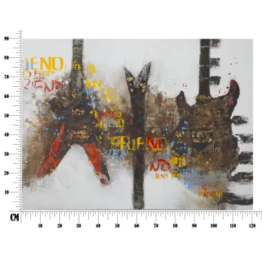 OBRAZ NA PŁÓTNIE GUITARS ARTY 120x3,5x90 cm